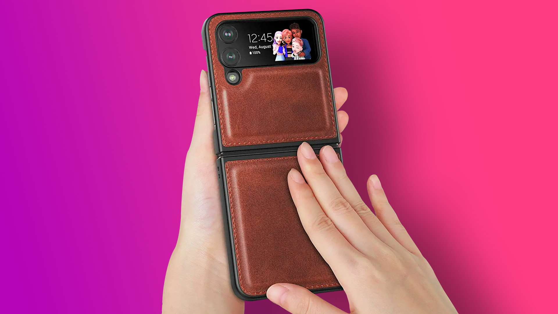 Galaxy Z Flip 4 leather cases