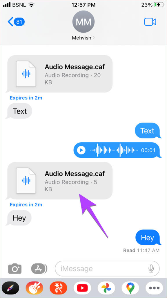 Download voice Message on iPhone