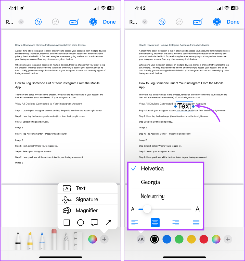 Add Text to a PDF on iPhone
