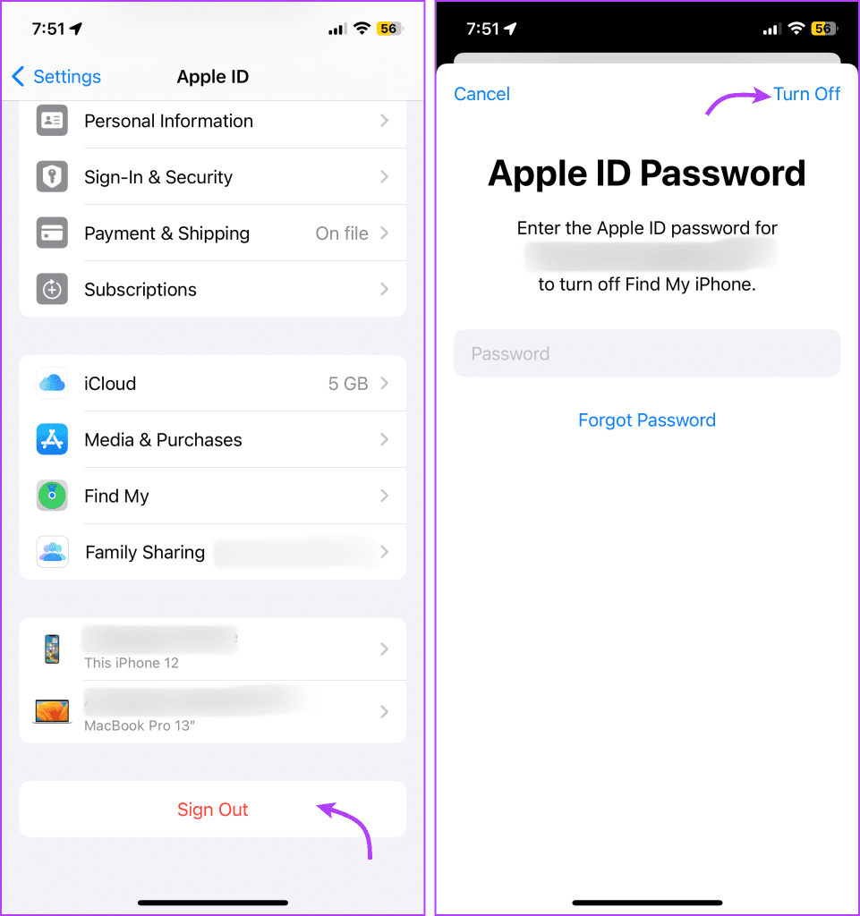 Sign Out and Sign In to Apple ID