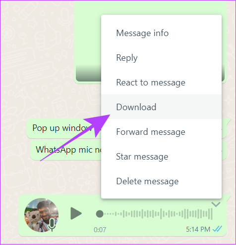 choose download WhatsApp note
