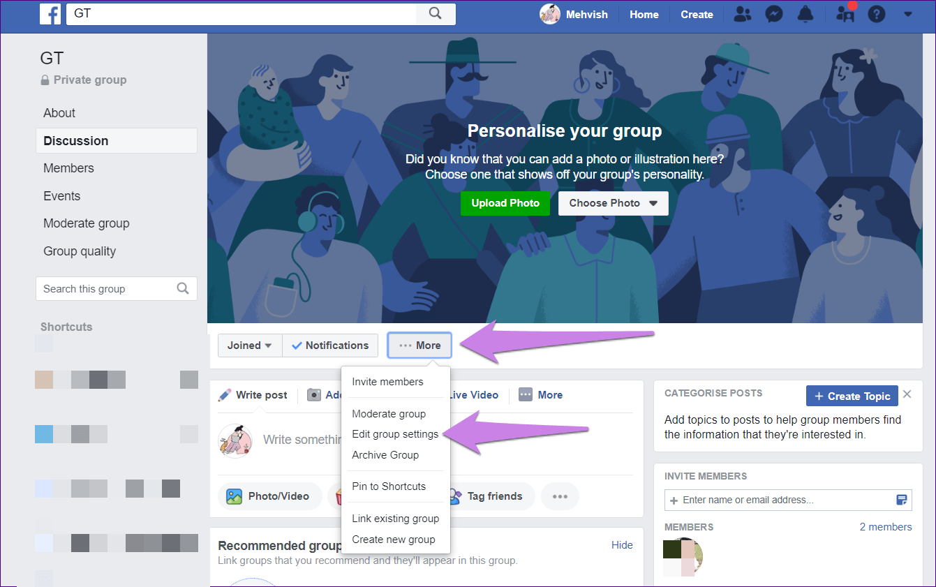 Facebook Closed Secret And Private Group Privacy Settings 12