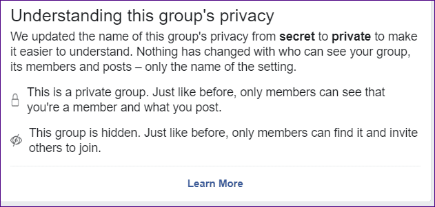 Facebook Closed Secret And Private Group Privacy Settings 14