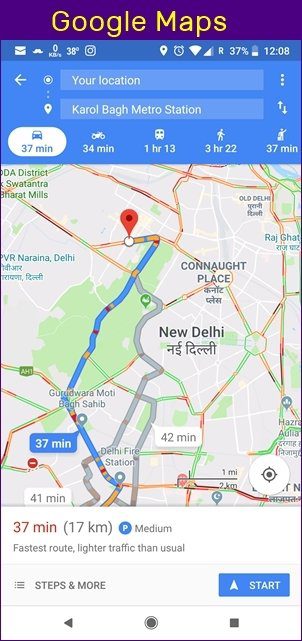 Google Maps Vs Maps Go Comparison 7