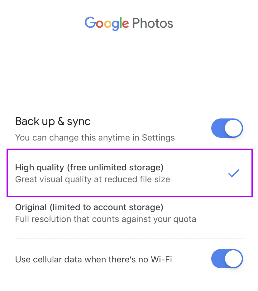 Switch to Google Photos