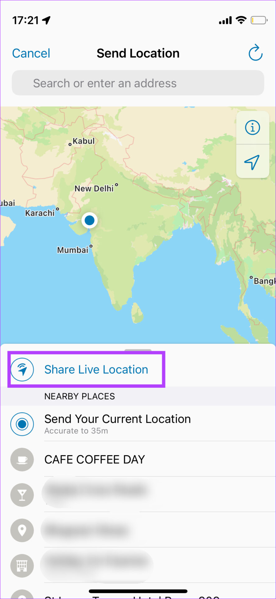share live location