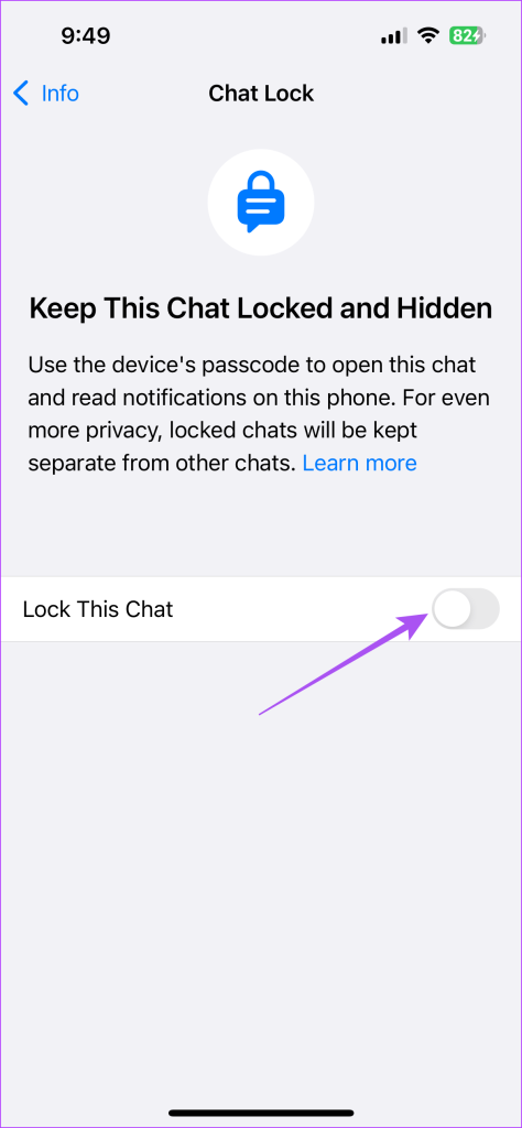 lock chat WhatsApp iPhone 