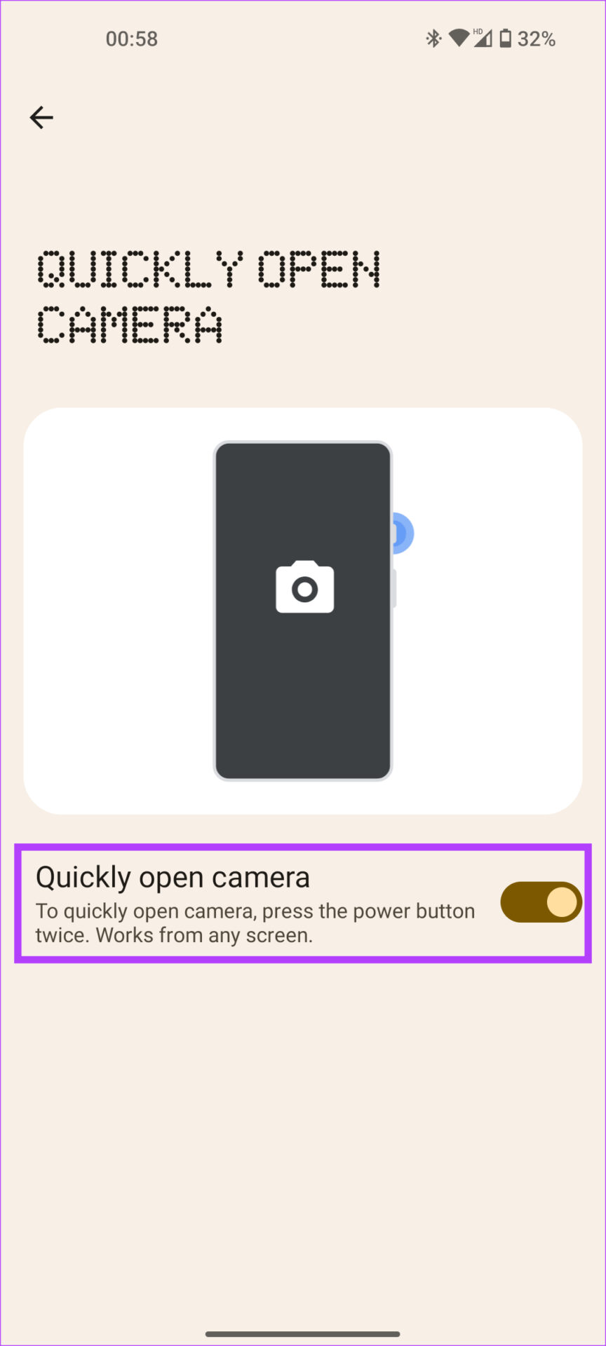 camera open gesture on Nothing Phone (1)