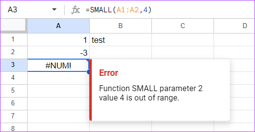 small and large #NUM error