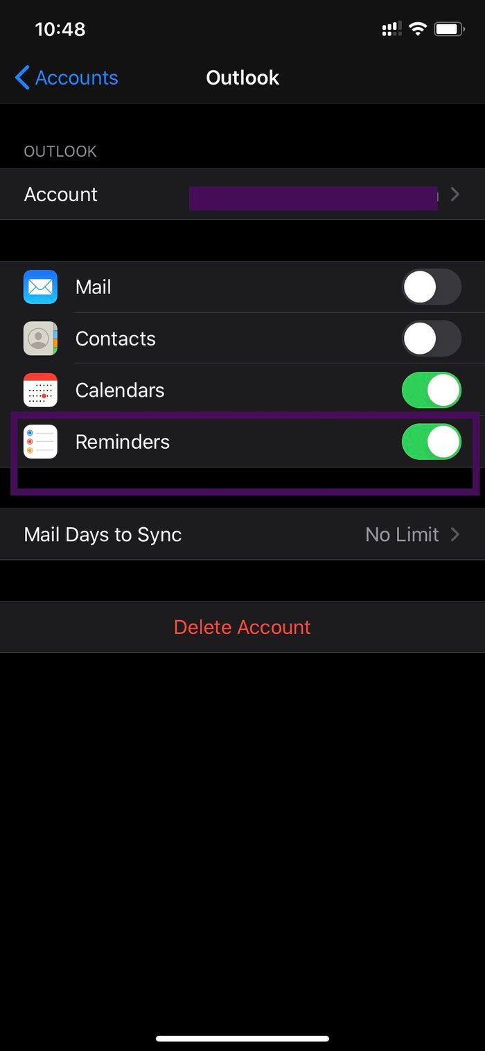 Switch on reminders
