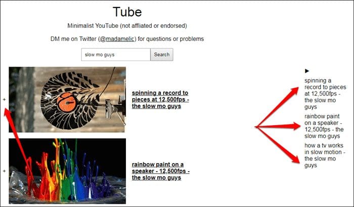 Tube Minimalist Youtube Interface