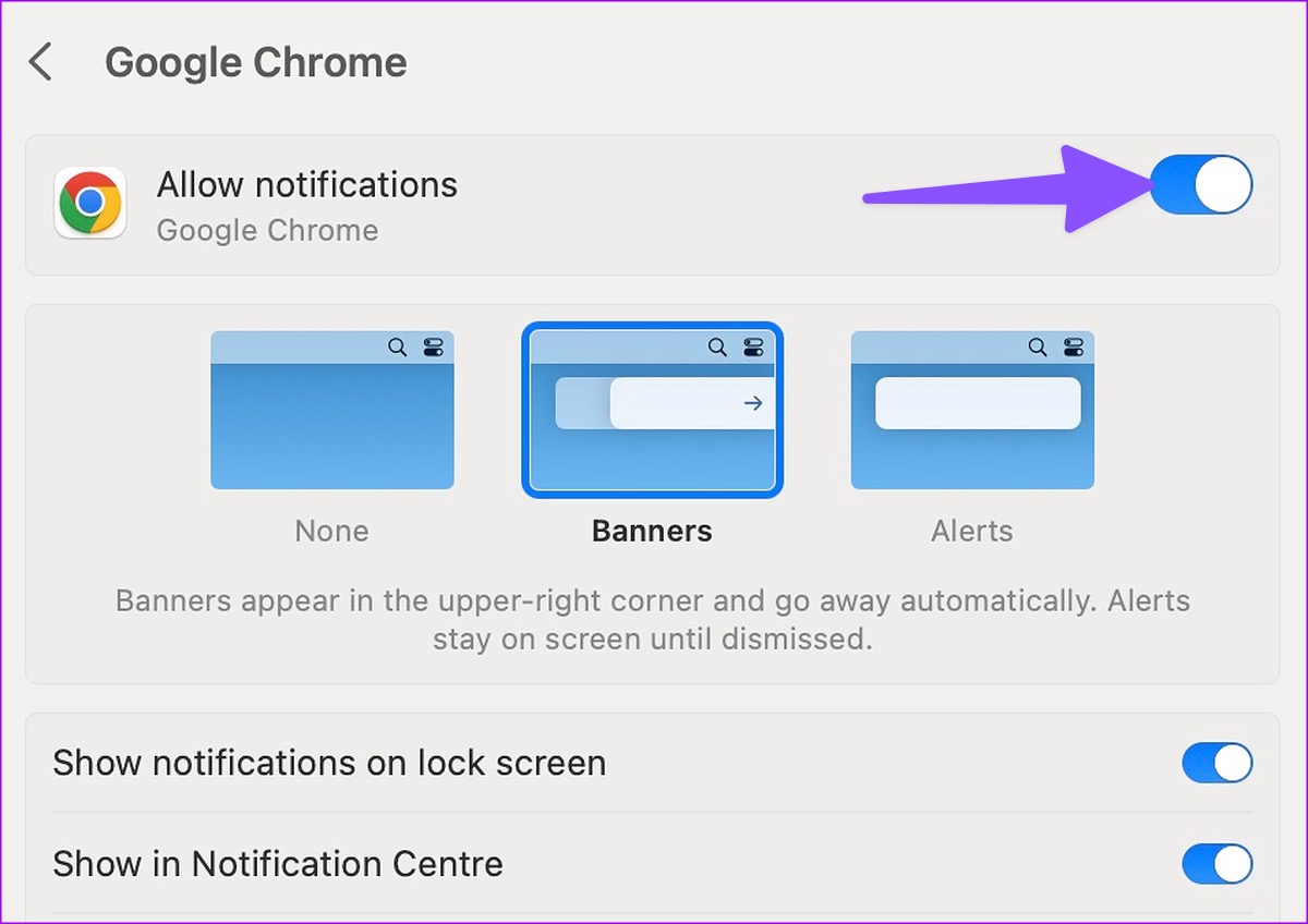 turn off chrome alerts on mac