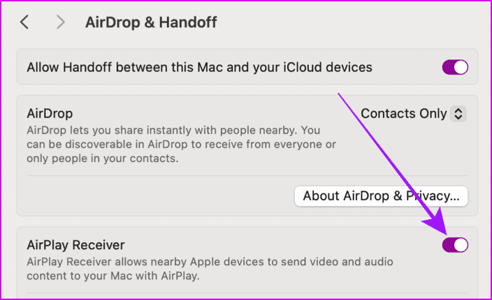 1 Turn on AirPlay Receiver for Mac - 4