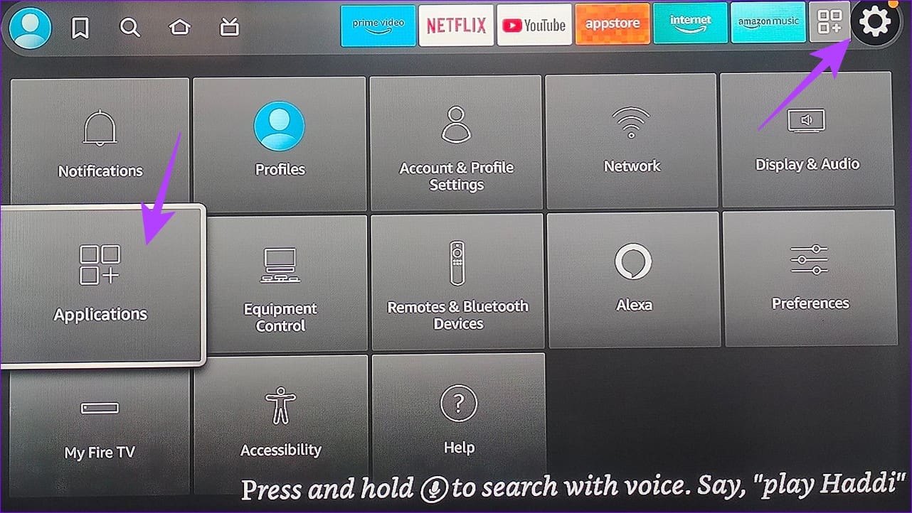 1 fire tv stick application settings