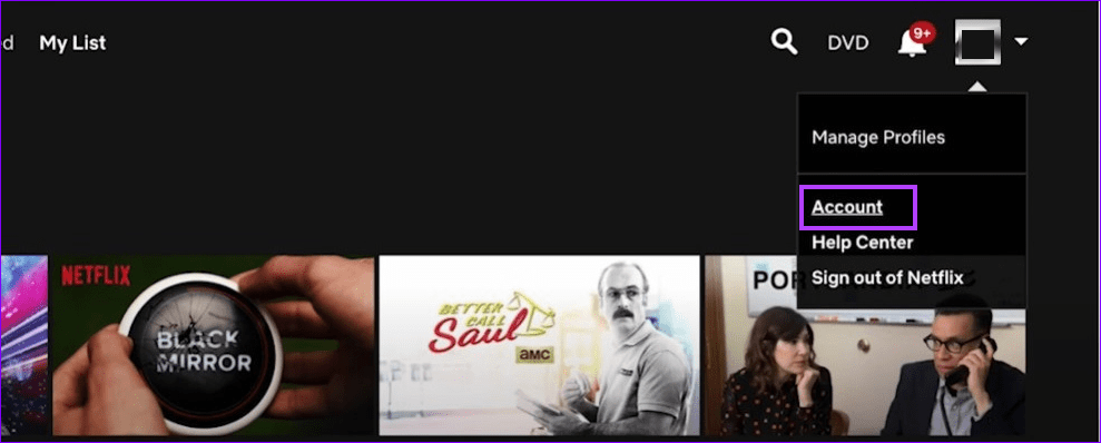 1 open Netflix account settings