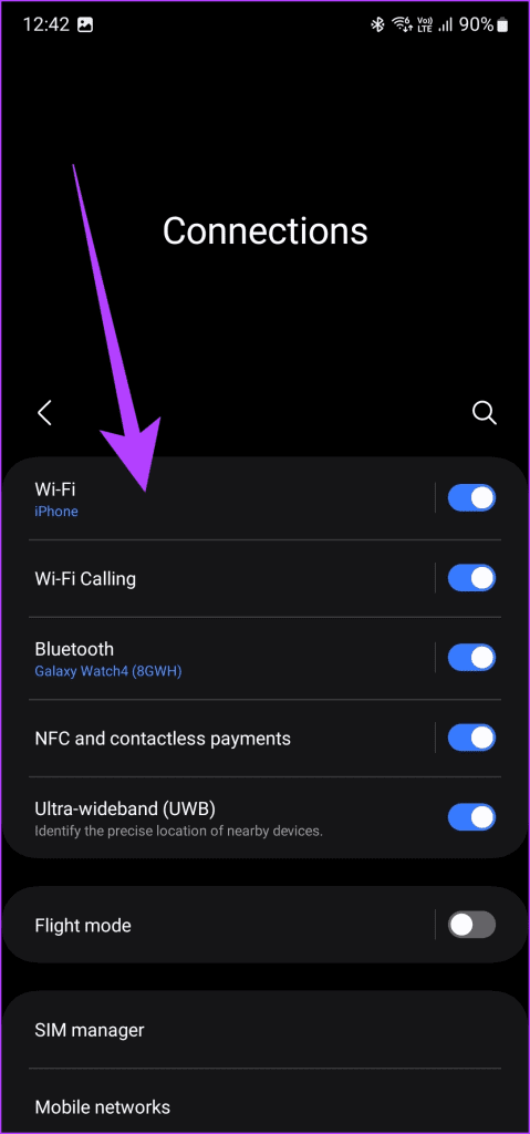 1. Head to Settings Connections Wi Fi and connect to the Wi Fi network you wish to extend