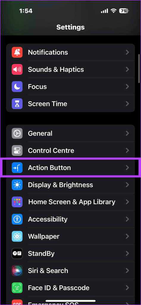 1. head over to Settings and tap on Action Button 474x1024 1