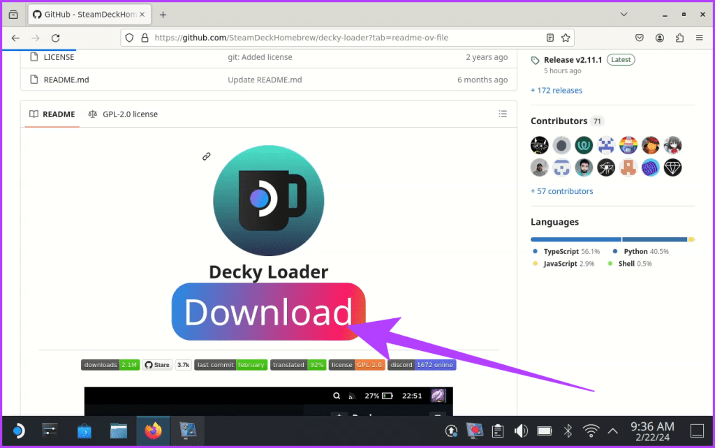 1.3 click on the Download button as shown