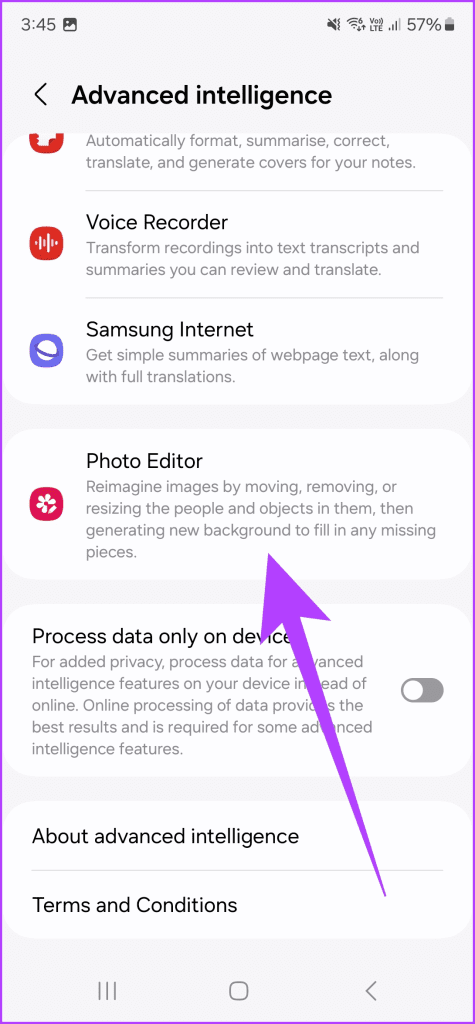 1.3 scroll down and tap on Photo Editor