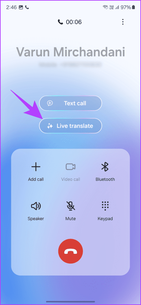 1.8 tap on Live translate