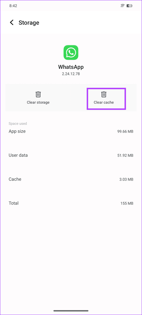 10 clear whatsapp cache