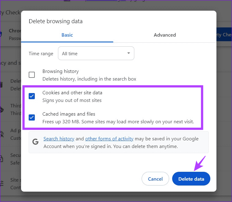 10 delete browsing data