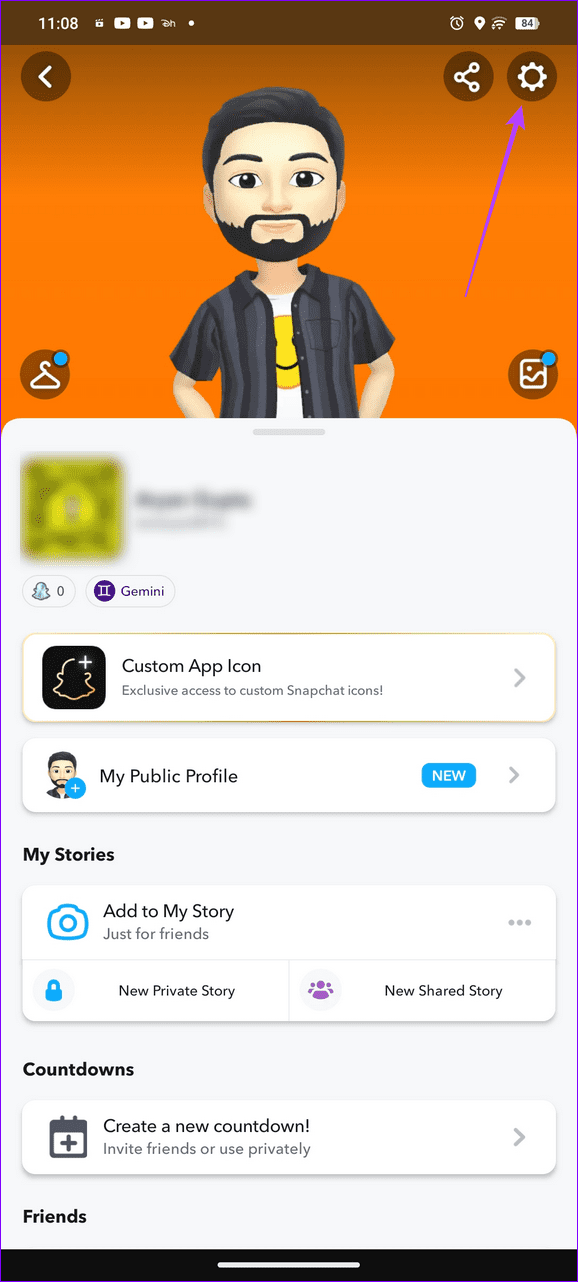 10 open Snapchat app settings