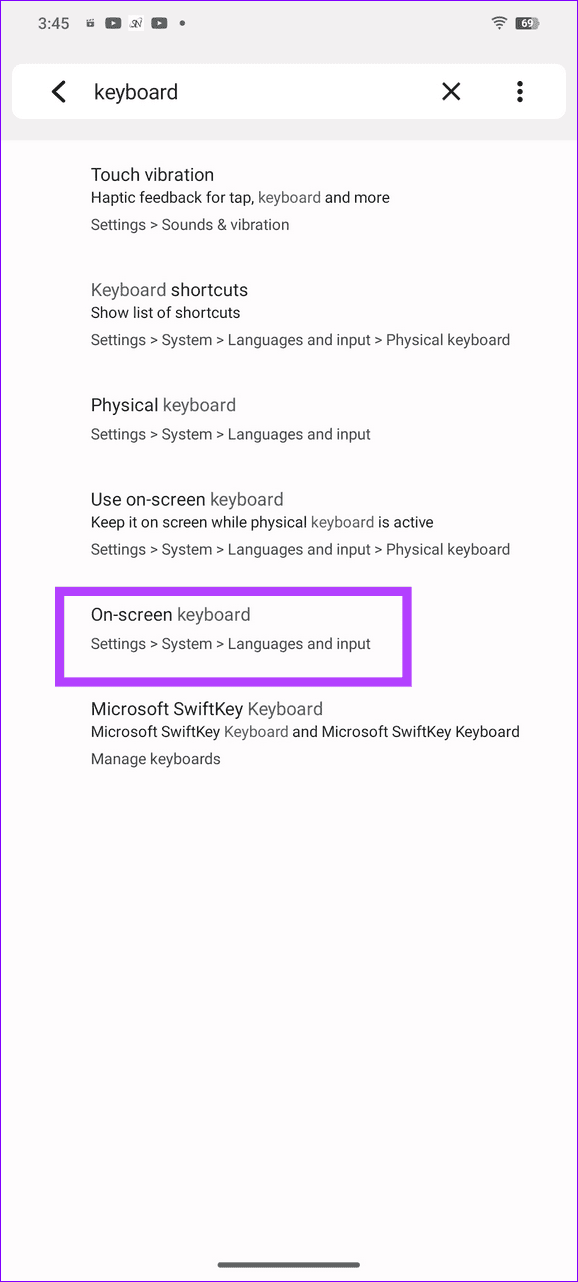 10 search on screen keyboard