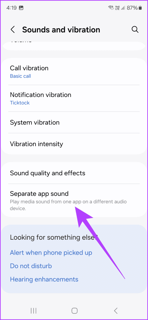 10.2 Separate app sound