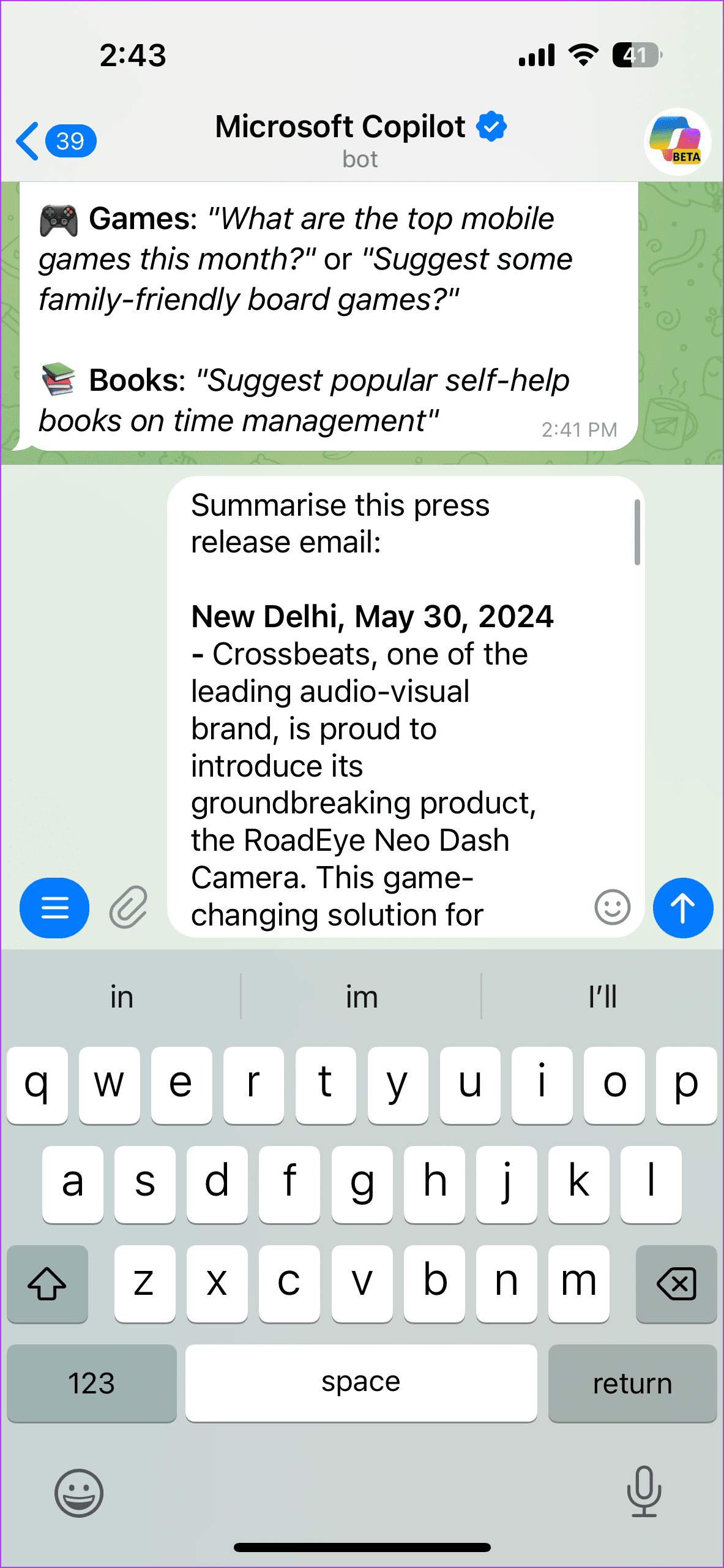 6 Cool Things You Can Do with Telegram’s New Microsoft Copilot AI Bot ...