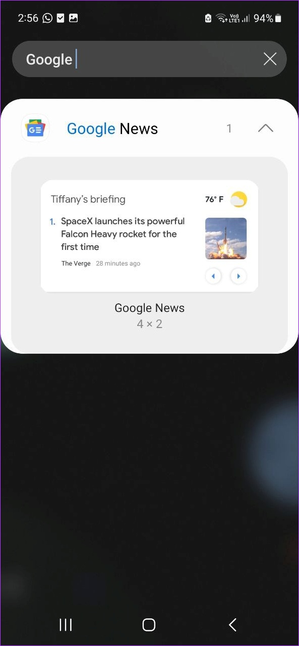 Google News Widget 1