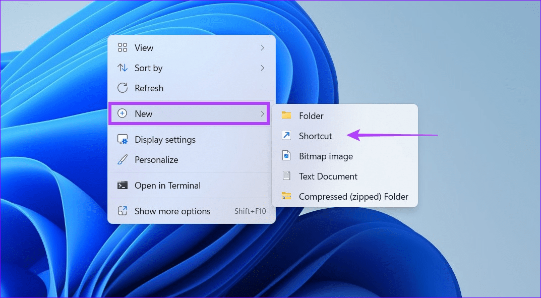 11 create a new shortcut