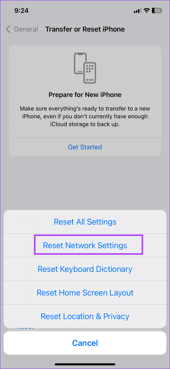 11 reset network settings 1