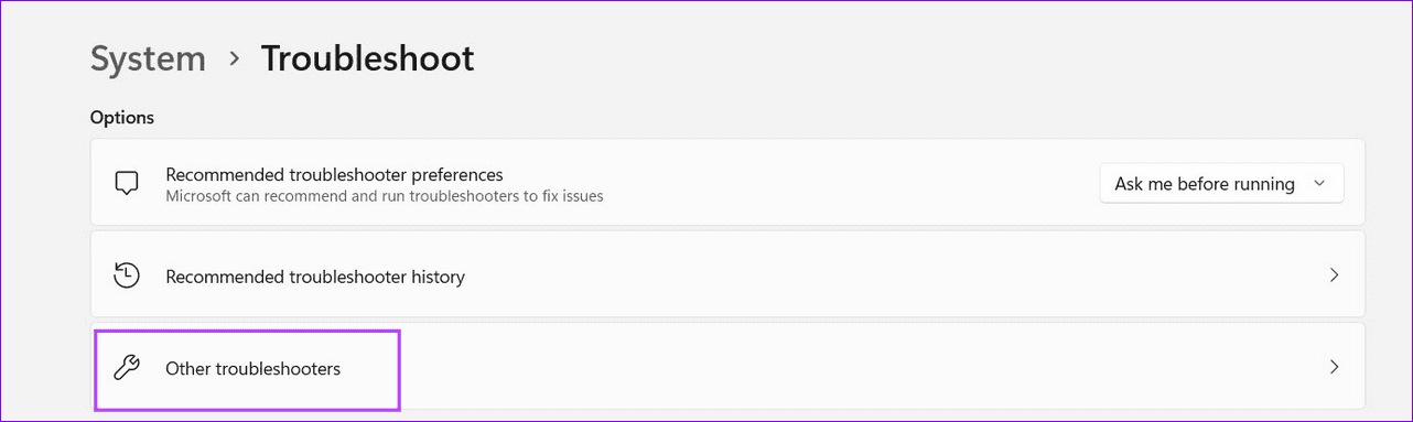 11 select other troubleshooters - 11