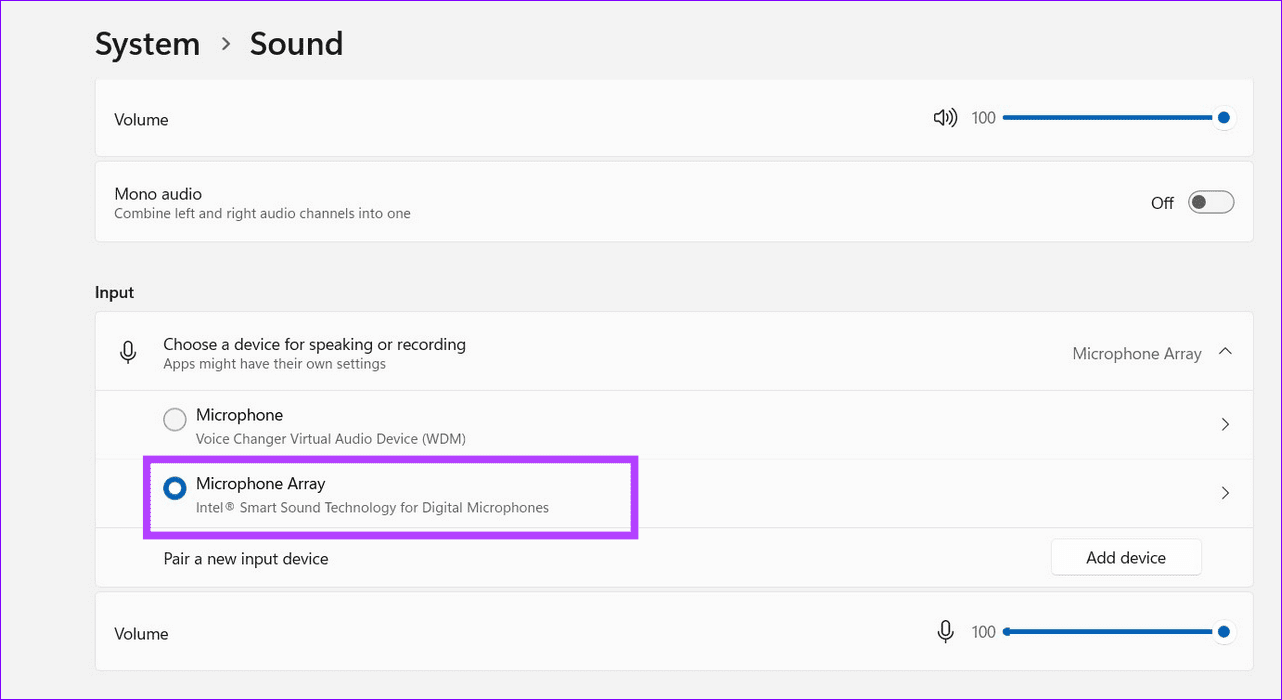 11 select your microphone