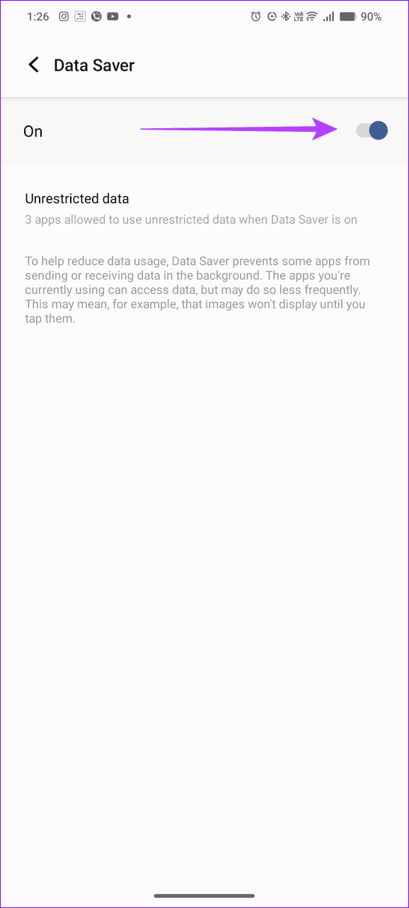 11 turn off data saver