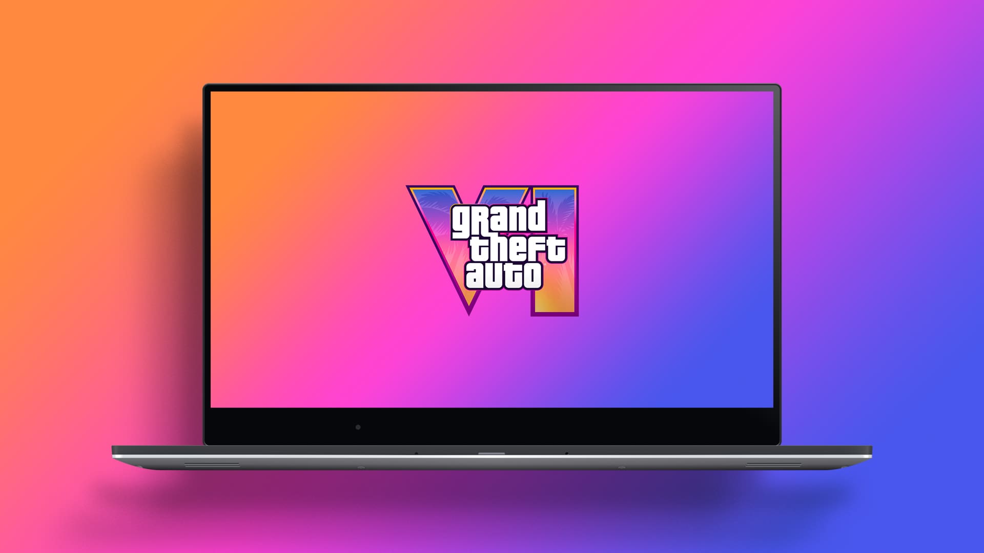 Elegant wallpaper with the Official Grand Theft Auto VI logo and text