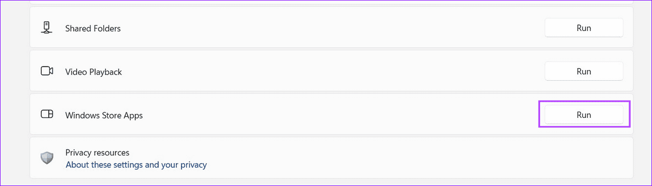12 launch Windows store apps troubleshooter