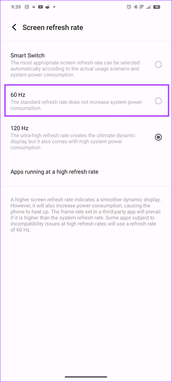 12 loweer screen refresh rate