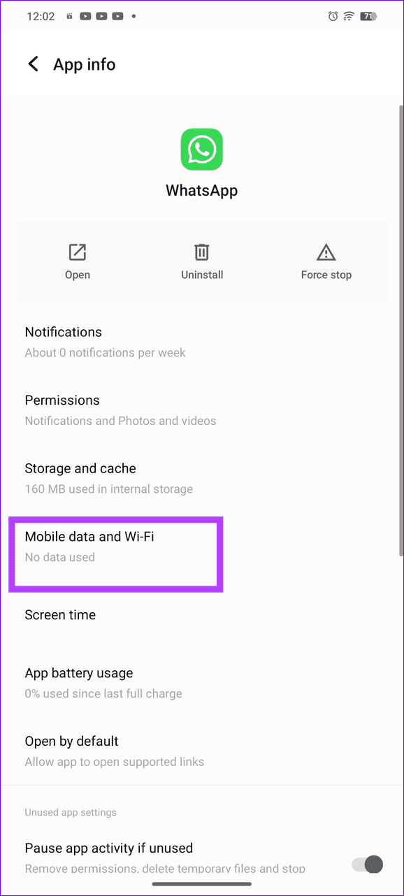 12 select Mobile data and Wi Fi
