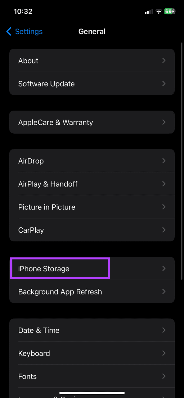 12 tap iPhone storage