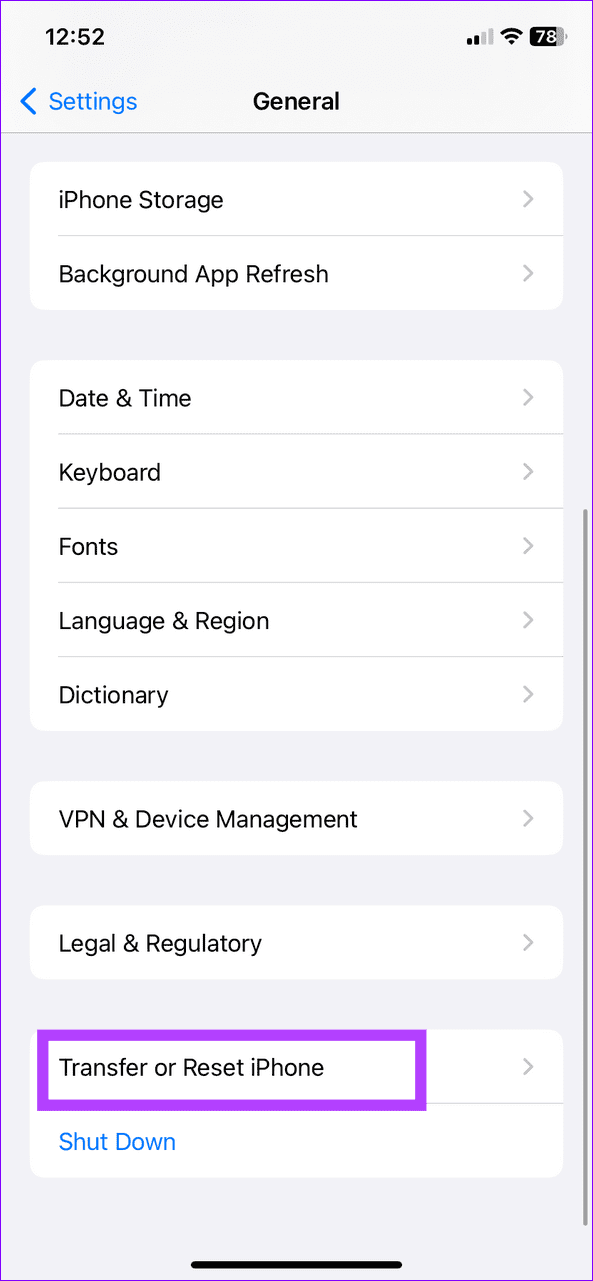 12 tap transfer or reset iPhone