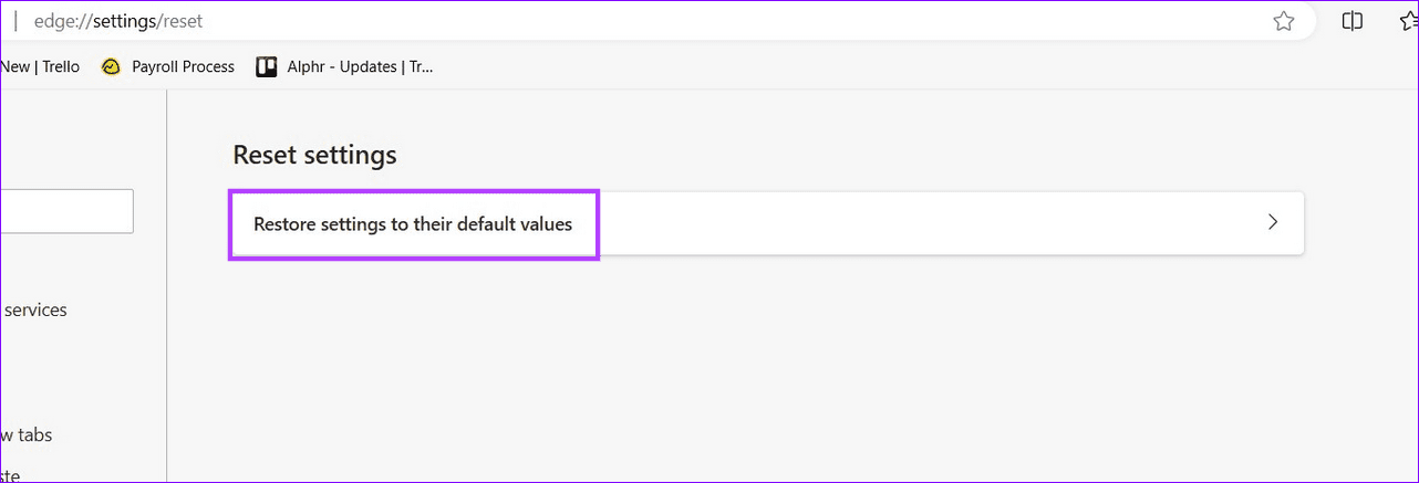 13 restore settings to defaults