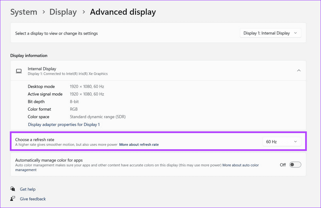 14 increase the refresh rate