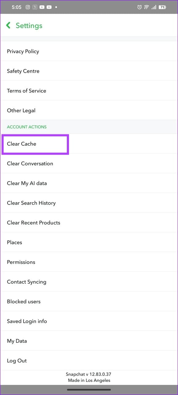 17 clear snapchat cache