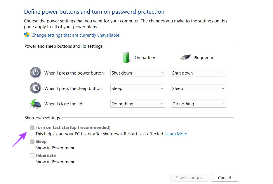 17 disable fast startup