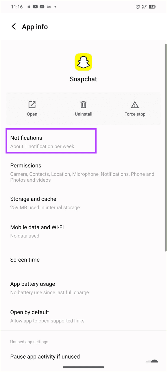 17 select Notifications