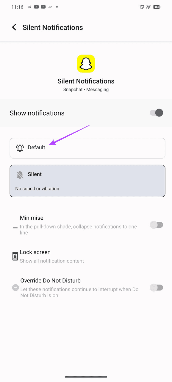 19 disable silent profile for silent notifications