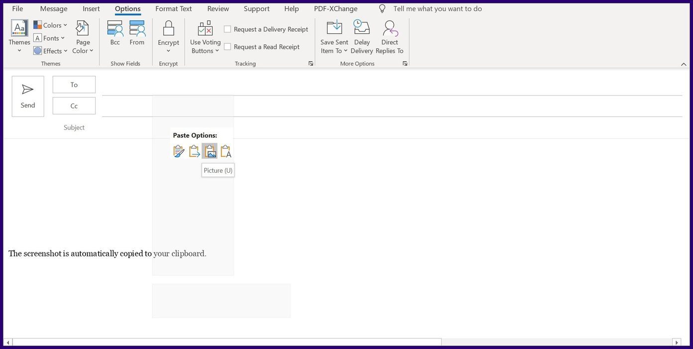 How to insert screenshots in microsoft outlook step 12