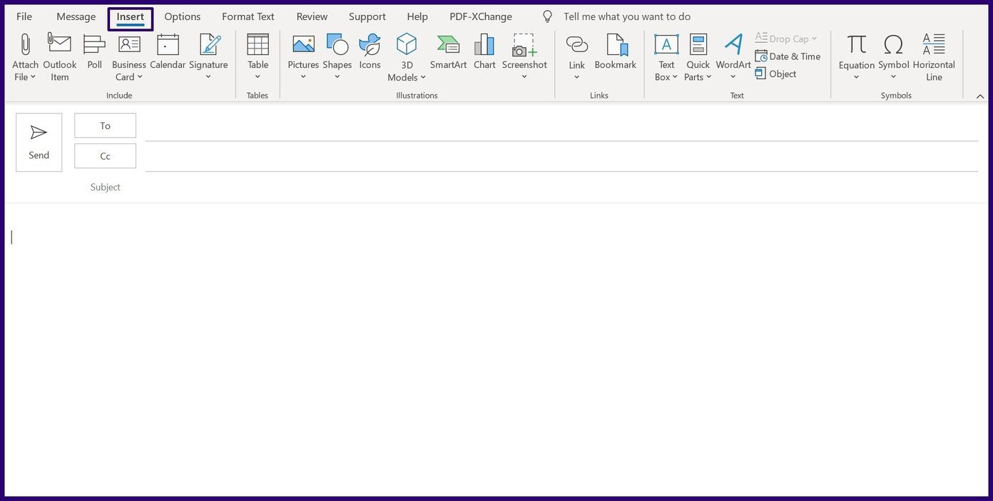 How to insert screenshots in microsoft outlook step 3